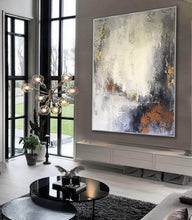 Load image into Gallery viewer, White Brown Red Abstract Painting Large Acrylic Painting Yp035