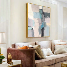 Load image into Gallery viewer, Gray Blue Abstract Painting Minimalist Painting Office Decor Op010