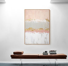 Load image into Gallery viewer, Ping Gray Gold Abstract Painting Large Canvas Art Work Op094