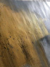 Load image into Gallery viewer, Grey White Gold Abstract Painting on Canvas Original Artwork Op009