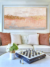 Load image into Gallery viewer, Gold Pink Abstract Art Yellow Painting Oversized Modern Wall Art Op013
