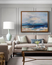 Load image into Gallery viewer, Blue Abstract Painting Beach Painting Landscape Yp004