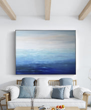 Load image into Gallery viewer, Light Blue Ocean Abstract Painting Extra Large Abstract Painting Np065