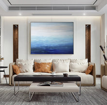 Load image into Gallery viewer, Light Blue Ocean Abstract Painting Extra Large Abstract Painting Np065