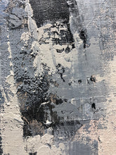 Load image into Gallery viewer, Gray Painting Abstract Extra Large Blue Abstract Painting Black White Cp009