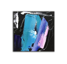 Load image into Gallery viewer, Black Blue Pink Abstract Acrylic Painting Large Canvas Art Cp002