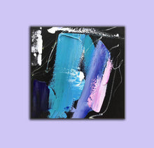 Load image into Gallery viewer, Black Blue Pink Abstract Acrylic Painting Large Canvas Art Cp002