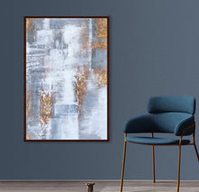 Load image into Gallery viewer, Gray White Gold Abstract Painting on Canvas Texture Art Canvas Cp025