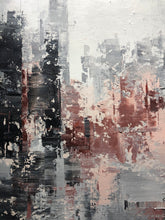 Load image into Gallery viewer, Large Gray Painting Abstract City Painting Black and White Painting Op069