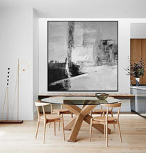 Load image into Gallery viewer, Black And White Abstract Painting Oversized Acrylic Painting Yp024