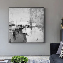 Load image into Gallery viewer, Black And White Gtay Abstract Painting Acrylic Large Original Abstract Art Yp062