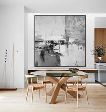 Load image into Gallery viewer, Black And White Gtay Abstract Painting Acrylic Large Original Abstract Art Yp062