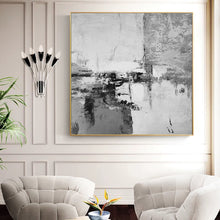 Load image into Gallery viewer, Black And White Gtay Abstract Painting Acrylic Large Original Abstract Art Yp062