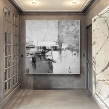 Load image into Gallery viewer, Black And White Gtay Abstract Painting Acrylic Large Original Abstract Art Yp062