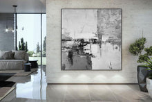 Load image into Gallery viewer, Black And White Gtay Abstract Painting Acrylic Large Original Abstract Art Yp062