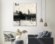 Load image into Gallery viewer, Oversized Canvas Wall Art Black and White Art Painting Bp012