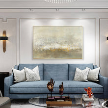 Load image into Gallery viewer, Large Yellow Abstract Painting Beige Painting Gray Abstract Painting Cp010