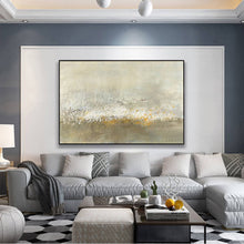Load image into Gallery viewer, Large Yellow Abstract Painting Beige Painting Gray Abstract Painting Cp010