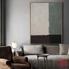 Load image into Gallery viewer, White Green Brown Black Art Living Room Handmade Painting Qp048