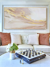 Load image into Gallery viewer, Gold Pink White Abstract Painting Oversized Wall Art for Living Room Op001