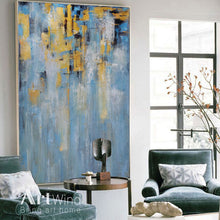 Load image into Gallery viewer, Sky Blue Abstract Large Sea Abstract On Living Room Decor Dp059