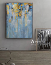 Load image into Gallery viewer, Sky Blue Abstract Large Sea Abstract On Living Room Decor Dp059