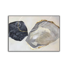 Load image into Gallery viewer, Black White Gold Modern Abstract Painting Giant Wall Canvas Np116