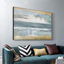 Load image into Gallery viewer, Large Living Room Wall Art Hallway Home Decoration Original Gray Seascape Gp023