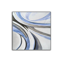 Load image into Gallery viewer, Blue White Grey Abstract Painting Huge Wall Art Abstract Np076