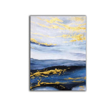 Load image into Gallery viewer, Blue Abstract Painting on Canvas Original Abstract Acrylic Painting Np096