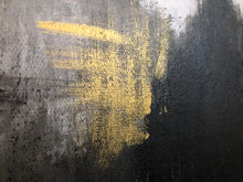Load image into Gallery viewer, Original Black Abstract Minimalist Art Painting, Gold Painting Gray Painting Gp015