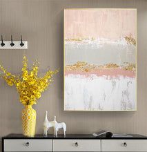 Load image into Gallery viewer, Ping Gray Gold Abstract Painting Large Canvas Art Work Op094