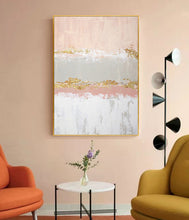 Load image into Gallery viewer, Ping Gray Gold Abstract Painting Large Canvas Art Work Op094