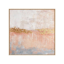 Load image into Gallery viewer, Pink Gold Gray Leaf Abstract Painting on Canvas Op026