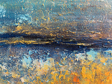 Load image into Gallery viewer, Oversized Living Room Painting Blue Yellow Modern Abstract Painting Bp036