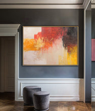 Load image into Gallery viewer, Massive Wall Decor Extra Large Painting, Blue And Orange Abstract Painting Bp072