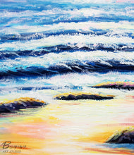 Load image into Gallery viewer, Large Canvas Wall Art Landscape Sea Spray and Sunrise Oil Painting On Canvas Gp094