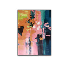 Load image into Gallery viewer, Deep Blue Orange Abstract Acrylic Painting Pink Abstract Painting Cp005