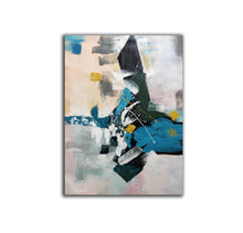 Load image into Gallery viewer, Deep Green Blue White Oversized Abstract Art Painting Living Room Np105