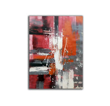 Load image into Gallery viewer, Red Grey Abstract Painting on Canvas Original Abstract Acrylic Painting Np107