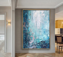 Load image into Gallery viewer, Blue Abstract Painting Large Canvas Art Work Bp054