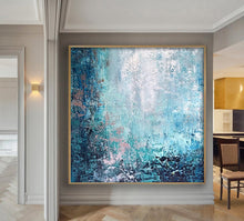 Load image into Gallery viewer, Blue Abstract Painting Large Canvas Art Work Bp054
