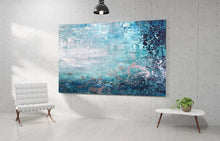 Load image into Gallery viewer, Blue Abstract Painting Large Canvas Art Work Bp054