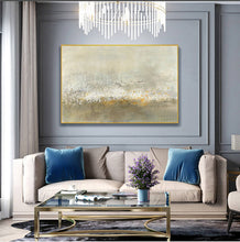 Load image into Gallery viewer, Large Yellow Abstract Painting Beige Painting Gray Abstract Painting Cp010