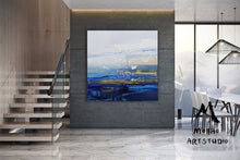 Load image into Gallery viewer, Large Blue Sea Landscape Painting Texture Blue Abstract Painting Dp082