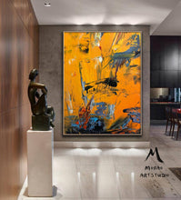 Load image into Gallery viewer, Art for Large Wall Yellow Painting Abstract Art Gp024