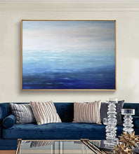 Load image into Gallery viewer, Light Blue Ocean Abstract Painting Extra Large Abstract Painting Np065
