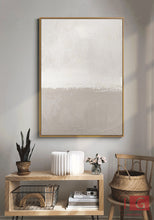 Load image into Gallery viewer, Beige and White Painting Beige Abstract Painting Beige Wall Decor Qp055