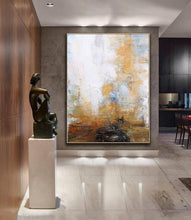 Load image into Gallery viewer, Abstract Painting on Canvas Yellow White Painting Abstract Art Cp023