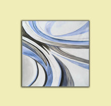 Load image into Gallery viewer, Blue White Grey Abstract Painting Huge Wall Art Abstract Np076